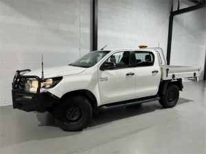 2020 Toyota Hilux GUN126R SR Double Cab White 6 Speed Sports Automatic Cab Chassis