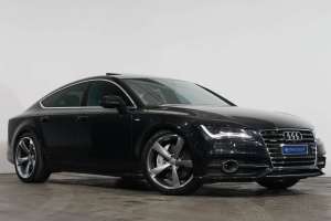 2013 Audi A7 4G MY13 S/Back 3.0 TDI Biturbo Quattro Black 8 Speed Automatic Tiptronic Hatchback