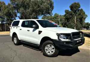 2013 Ford Ranger PX XL 2.2 (4x4) White 6 Speed Automatic Crew Cab Utility