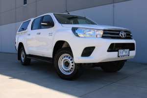 2017 Toyota Hilux GUN126R SR Double Cab Polar White 6 Speed Sports Automatic Utility