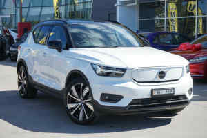 2022 Volvo XC40 XZ MY23 Recharge AWD Twin Pure Electric White 1 Speed Automatic Wagon