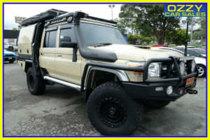 2021 Toyota Landcruiser 70 Series VDJ79R GXL Beige 5 Speed Manual Double Cab Chassis