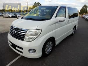2005 Nissan Elgrand ME51 Highwaystar Pearl White Automatic Wagon