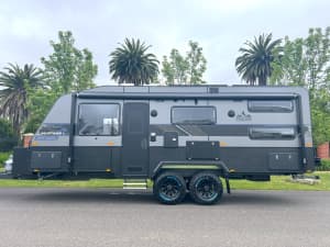 New in stock 2023 Stallion Mustang Family 21.8 L ft Off Road Double Bunk shower and toilet caravan