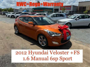 2012 Hyundai Veloster FS MY13   Orange 6 Speed Manual Coupe Archerfield Brisbane South West Preview