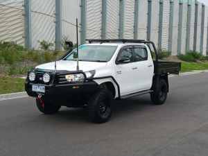 2017 Toyota Hilux GUN126R SR Double Cab White 6 Speed Manual Cab Chassis Altona North Hobsons Bay Area Preview