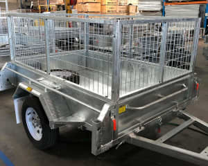 BEST PRICE - New 6x4 Galvanised Cage Tipper Box Trailer For Sale