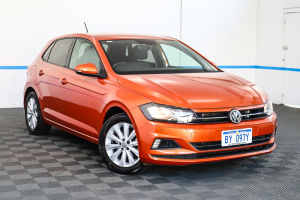 2020 Volkswagen Polo AW MY21 85TSI DSG Style Orange 7 Speed Sports Automatic Dual Clutch Hatchback