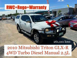 2010 Mitsubishi Triton MN MY11 GLX-R (4x4) White 5 Speed Manual 4x4 Double Cab Utility Archerfield Brisbane South West Preview
