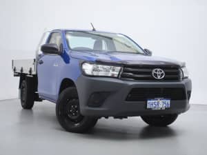 2018 Toyota Hilux TGN121R MY19 Workmate Blue 5 Speed Manual Cab Chassis