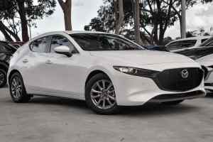 2021 Mazda 3 BP2H7A G20 SKYACTIV-Drive Pure Snowflake White Pearl 6 Speed Sports Automatic Hatchback