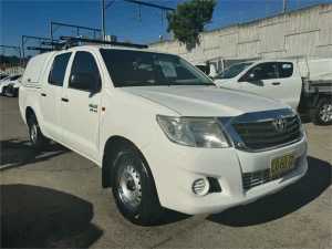 2013 Toyota Hilux GGN15R MY12 SR Double Cab 4x2 White 5 Speed Automatic Utility
