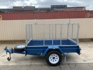 7X4 SINGLE AXLE HEAVY DUTY COMMERCIAL BOX TRAILER GALVANISED CAGE