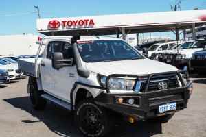 2018 Toyota Hilux GUN126R MY19 SR (4x4) Glacier White 6 Speed Automatic Double Cab Chassis