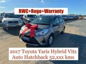 2017 Toyota Vitz NHP130 F (hybrid) Grey Continuous Variable Hatchback Archerfield Brisbane South West Preview