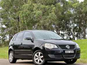 2009 VW Polo PACIFIC 9N MY09 Upgrade Black 6 Speed Automatic Hatchback Low Kms Log Books 