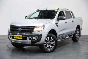 2015 Ford Ranger PX Wildtrak Double Cab Silver 6 Speed Manual Utility
