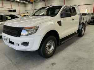 2013 Ford Ranger PX XL 2.2 Hi-Rider (4x2) White 6 Speed Automatic Super Cab Chassis