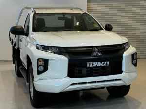 2023 Mitsubishi Triton MR MY23 GLX White 6 Speed Sports Automatic Cab Chassis Belconnen Belconnen Area Preview