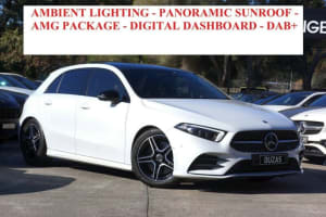 2019 Mercedes-Benz A-Class W177 A250 DCT 4MATIC AMG Line White 7 Speed Sports Automatic Dual Clutch