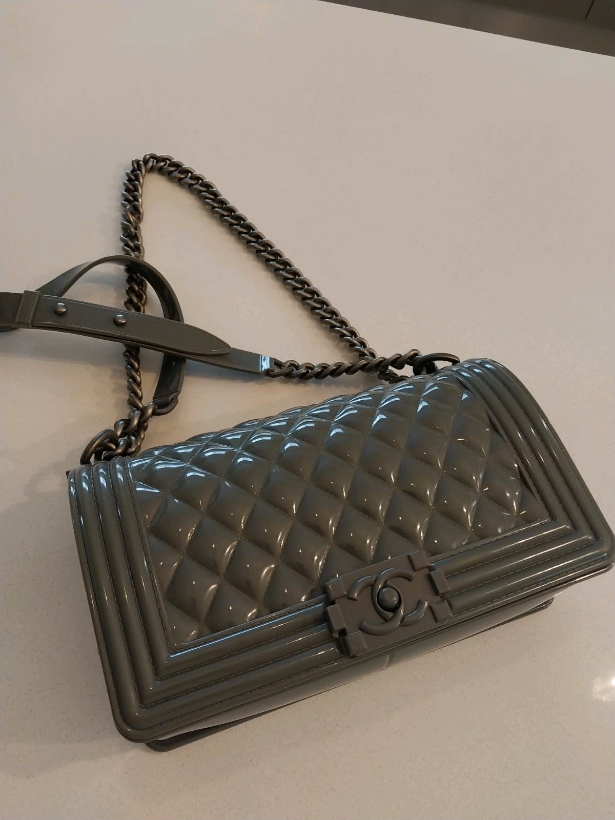 jelly toyboy chanel inspired bag 