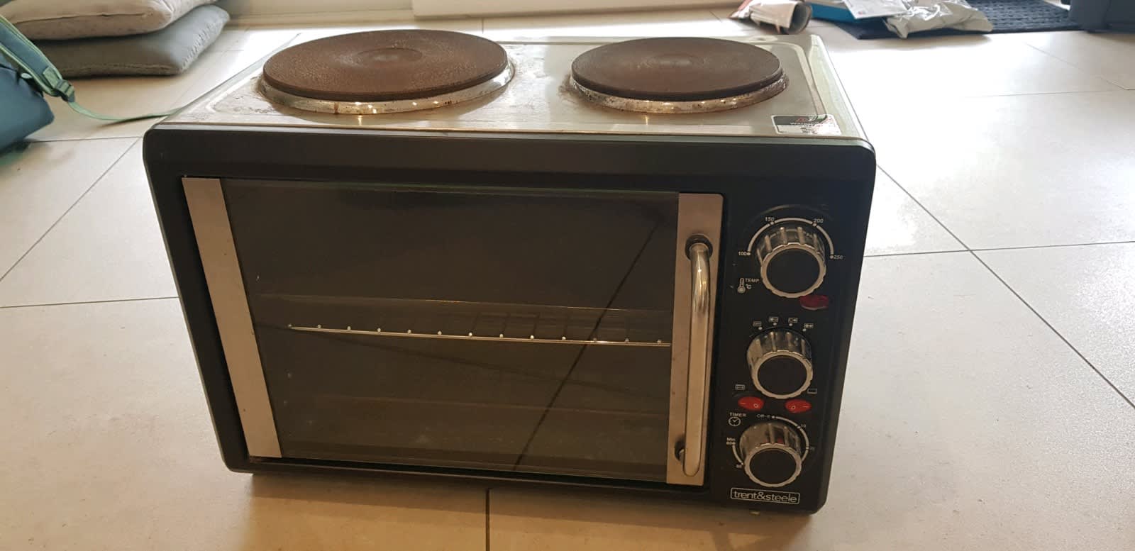 34L 1700W Portable Electric Rotisserie Grill/Toaster Oven/Dual Cooktop/Hot  Plate - Bunnings Australia