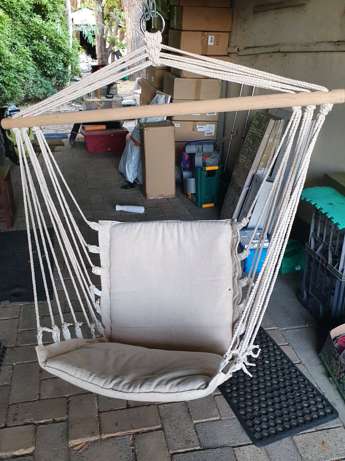 backyard bench swing