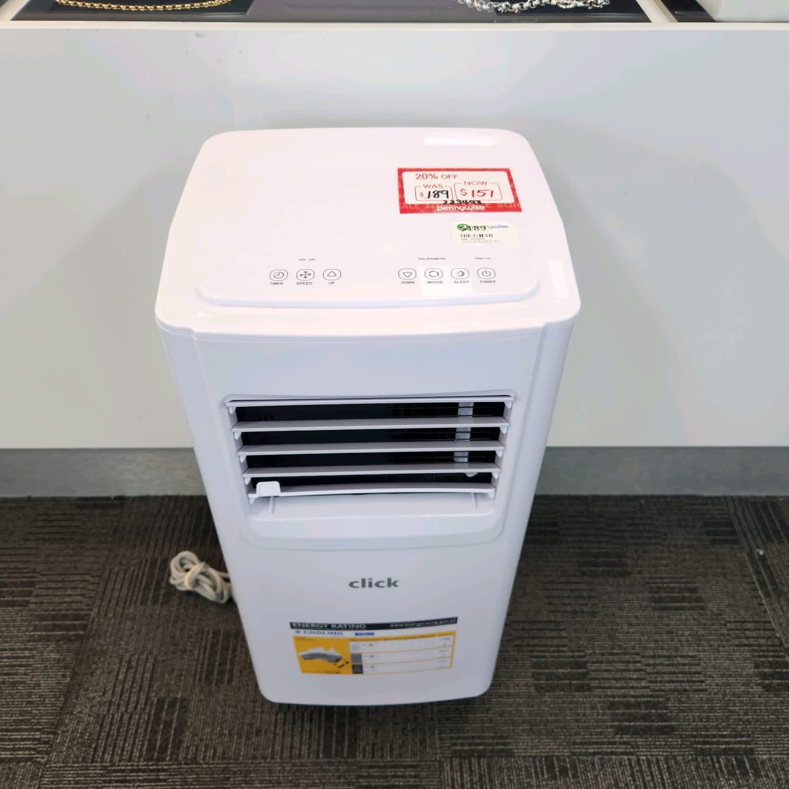 click portable air conditioner 2.93 kw