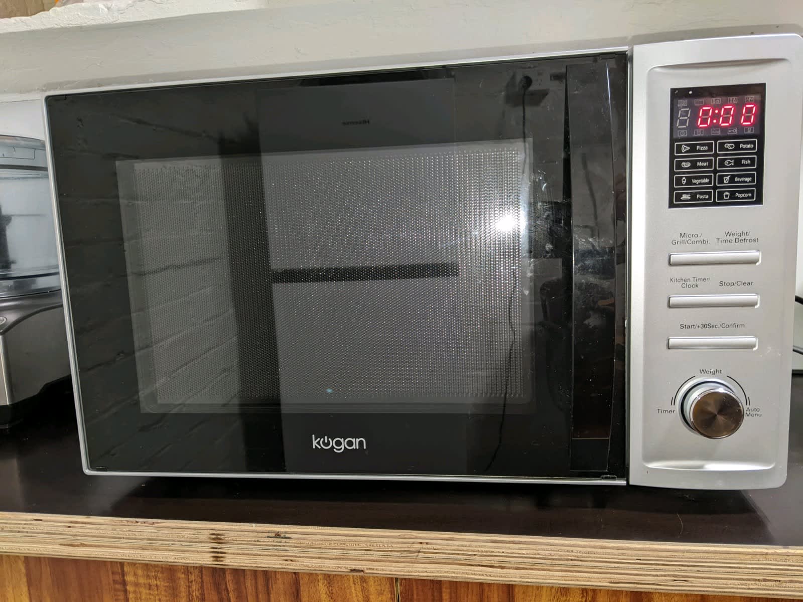 kogan premium 28l stainless steel convection microwave oven with grill