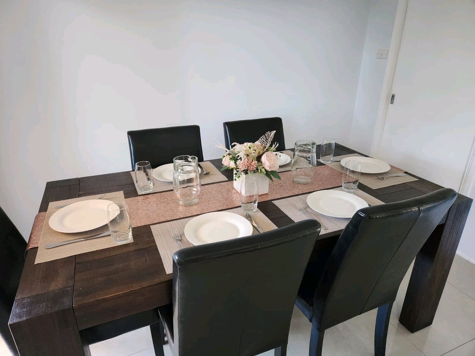 mixed wood dining set