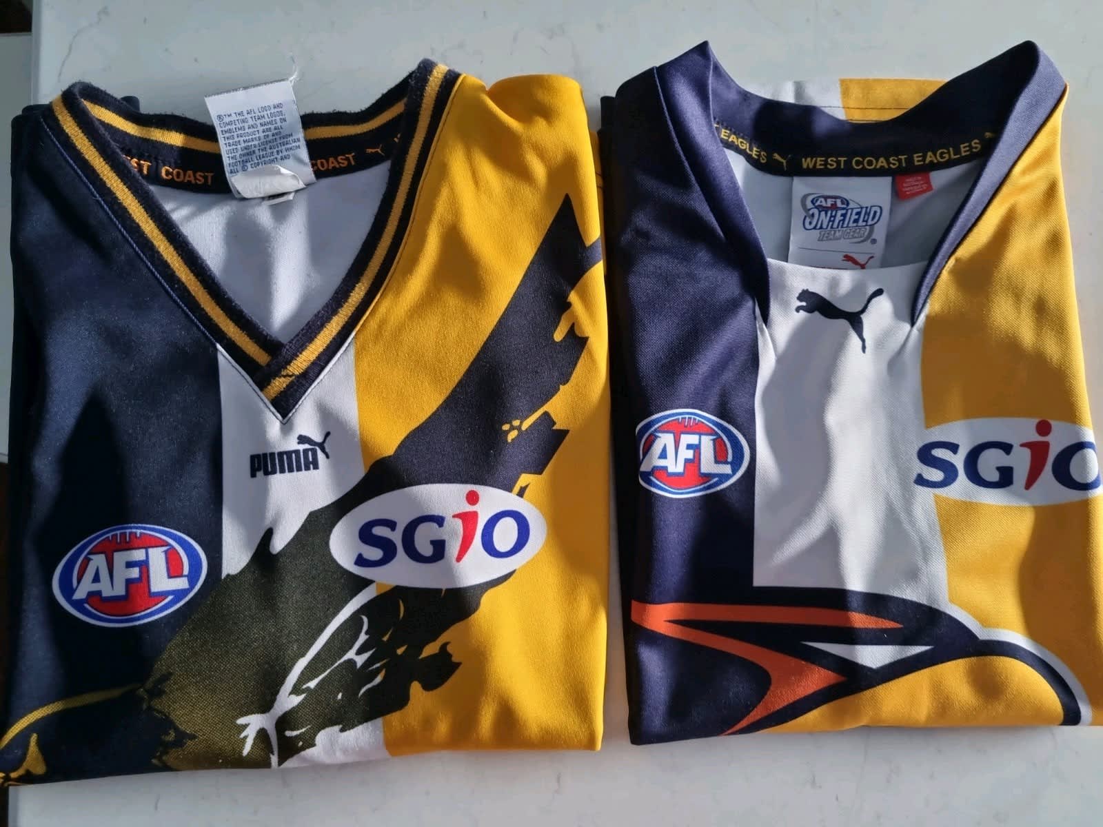 WEST COAST EAGLES AFL HOME FOOTBALL GUERNSEY JERSEY VEST SHIRT PUMA MENS  2XL/3XL