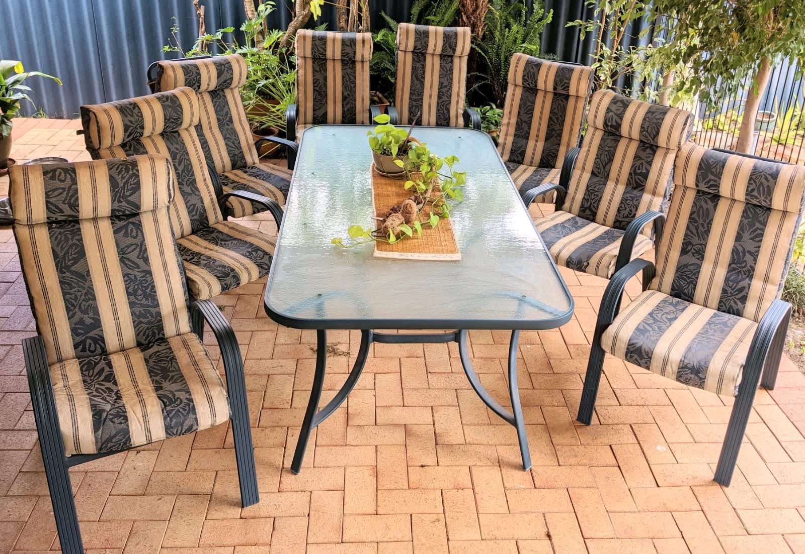 gold fabric dining chairs