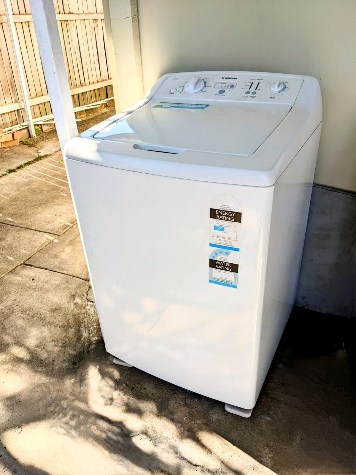 simpson ezi loader 5.5 kg washing machine