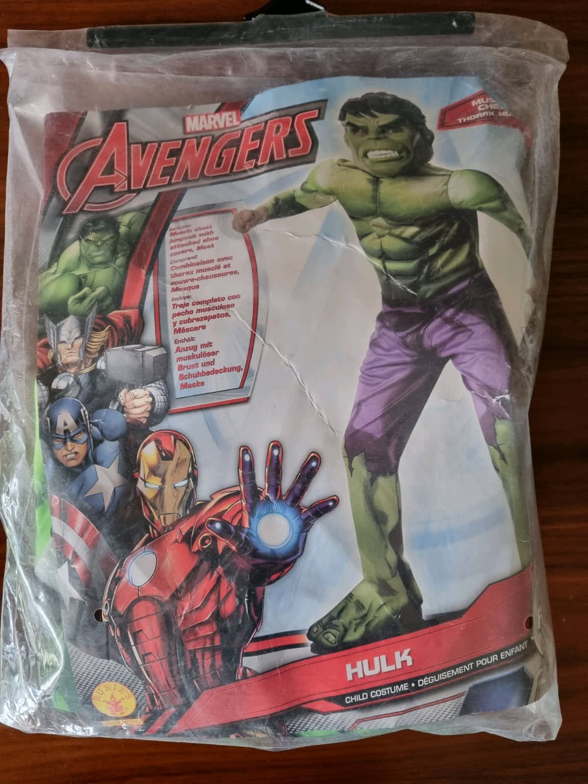 Costume Disney Marvel L'Incroyable Hulk, enfants, combinaison