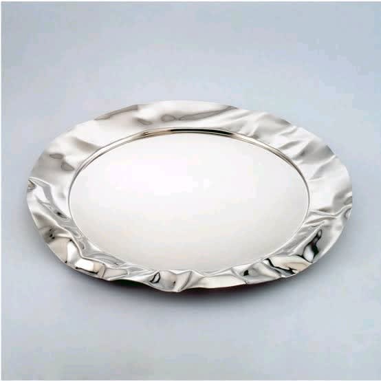 AMFITHEATROF tray in polished stainless steel design Francesca