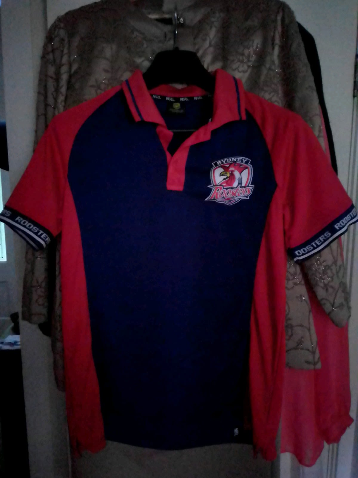 NRL Mens L Queensland Cowboys Supporter Shirt Polo Top VGC + Free Postage