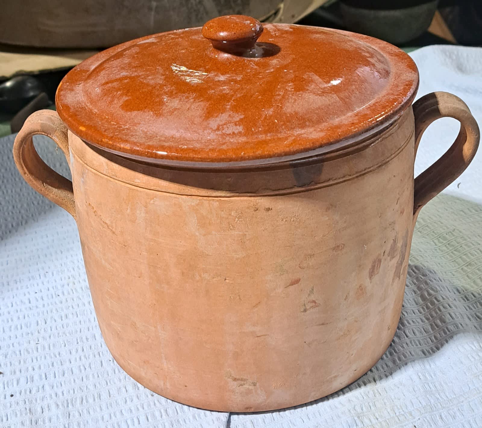 Vintage French Vallauris Terra Cotta Clay Cooking Pots/Casseroles