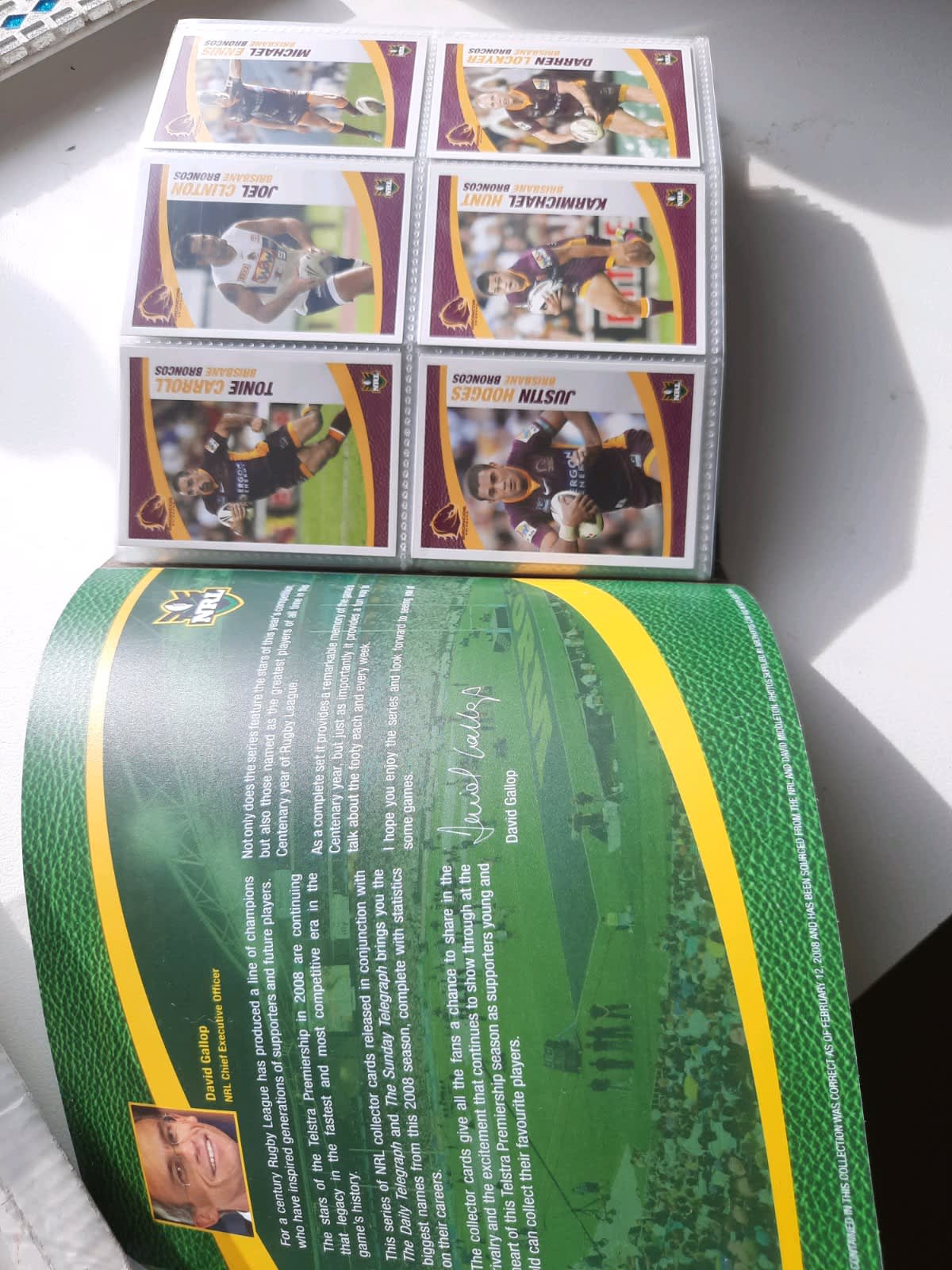 ✺New✺ 2008 BRISBANE BRONCOS NRL Card WALLY LEWIS Centenary