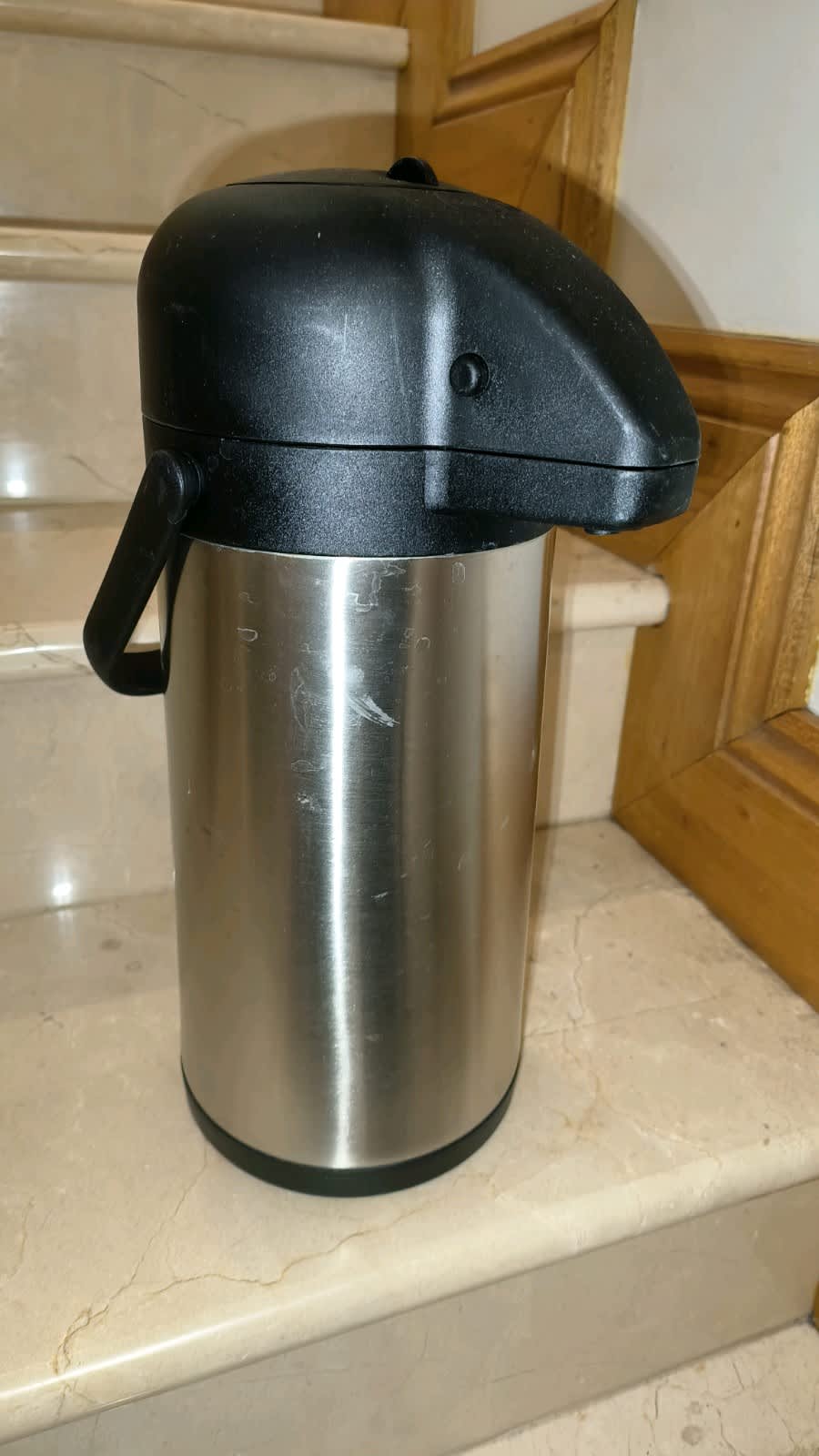 Aladdin Airport Coffee Dispenser With Pump Vacuum Stainless Steel Coffee  Server