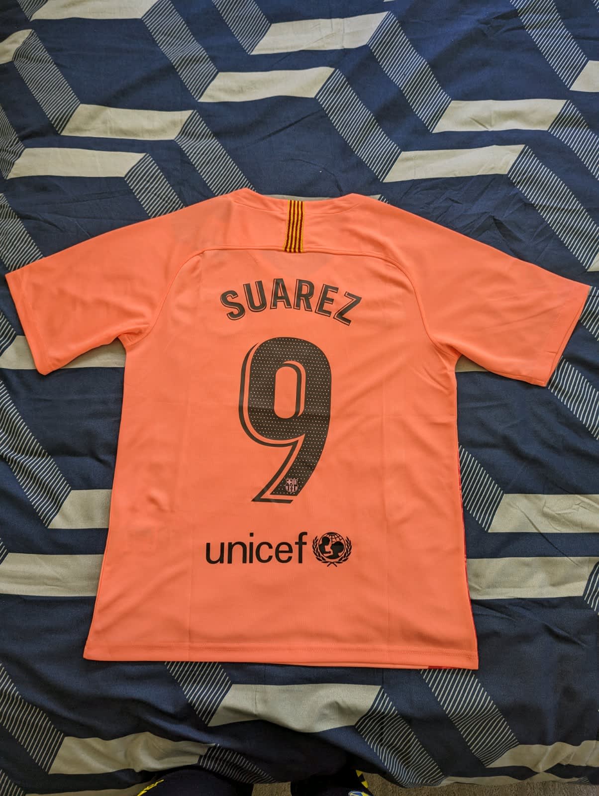 Barcelona Away 2019/20 Suarez #9 Youth Jersey Name Set