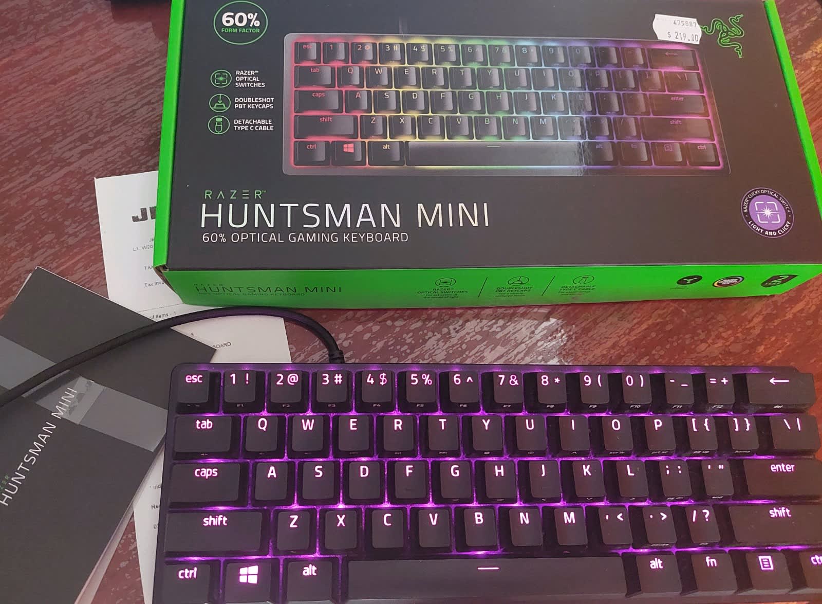 Clavier Gamer - Razer - Huntsman Mini - Purple Edition - Azerty à