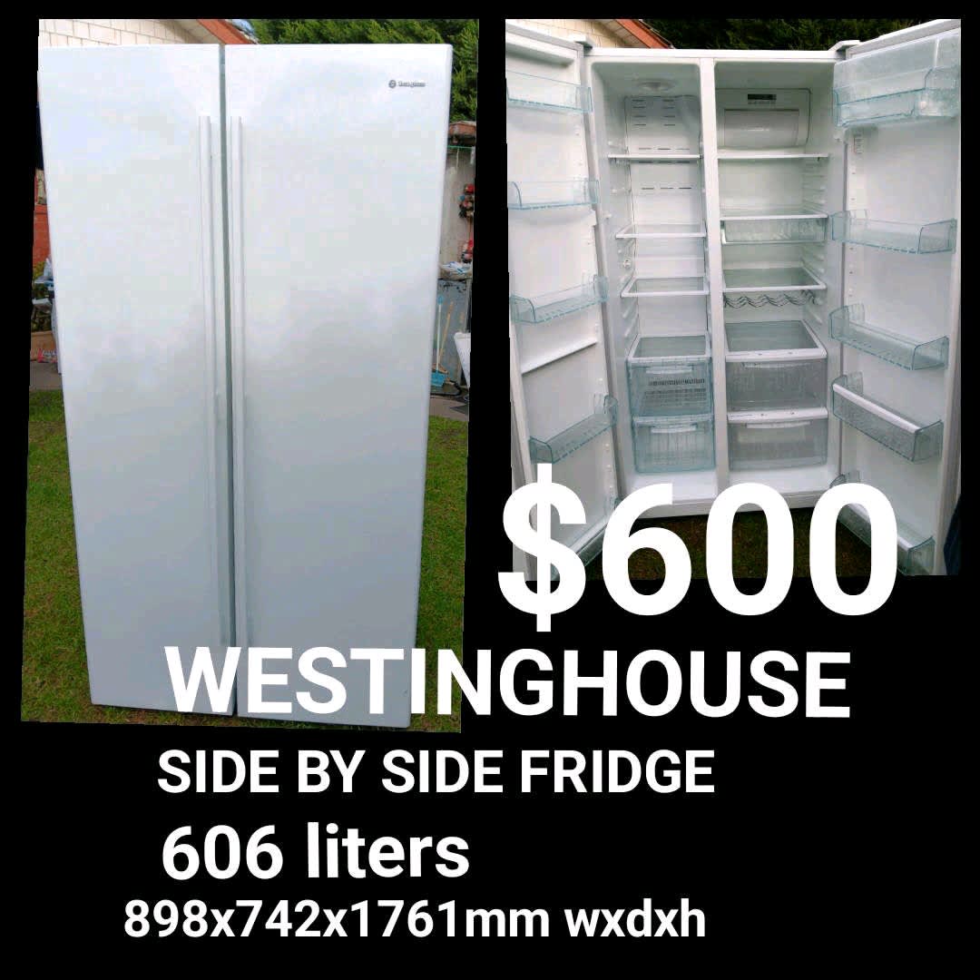 westinghouse 542l side by side fridge