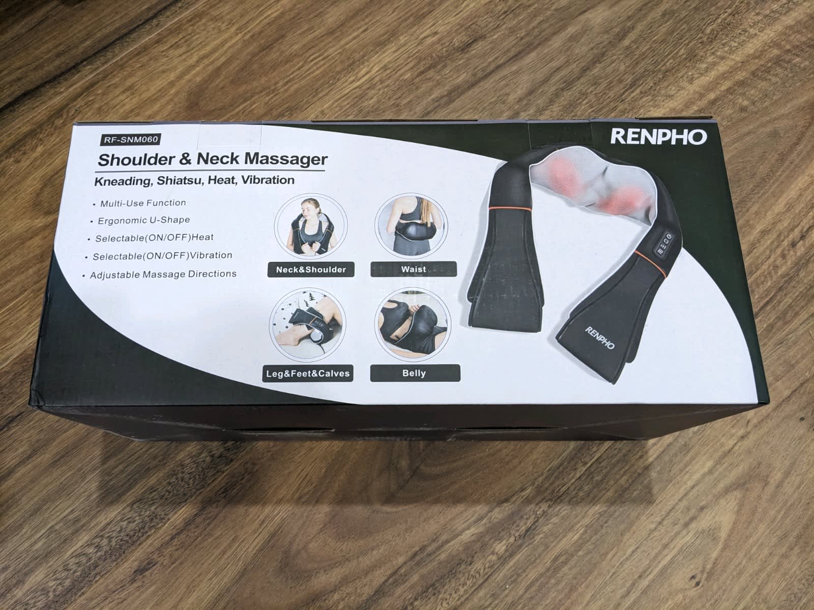 RENPHO Shiatsu Neck and Shoulder Back Massager RF-SNM060 in box