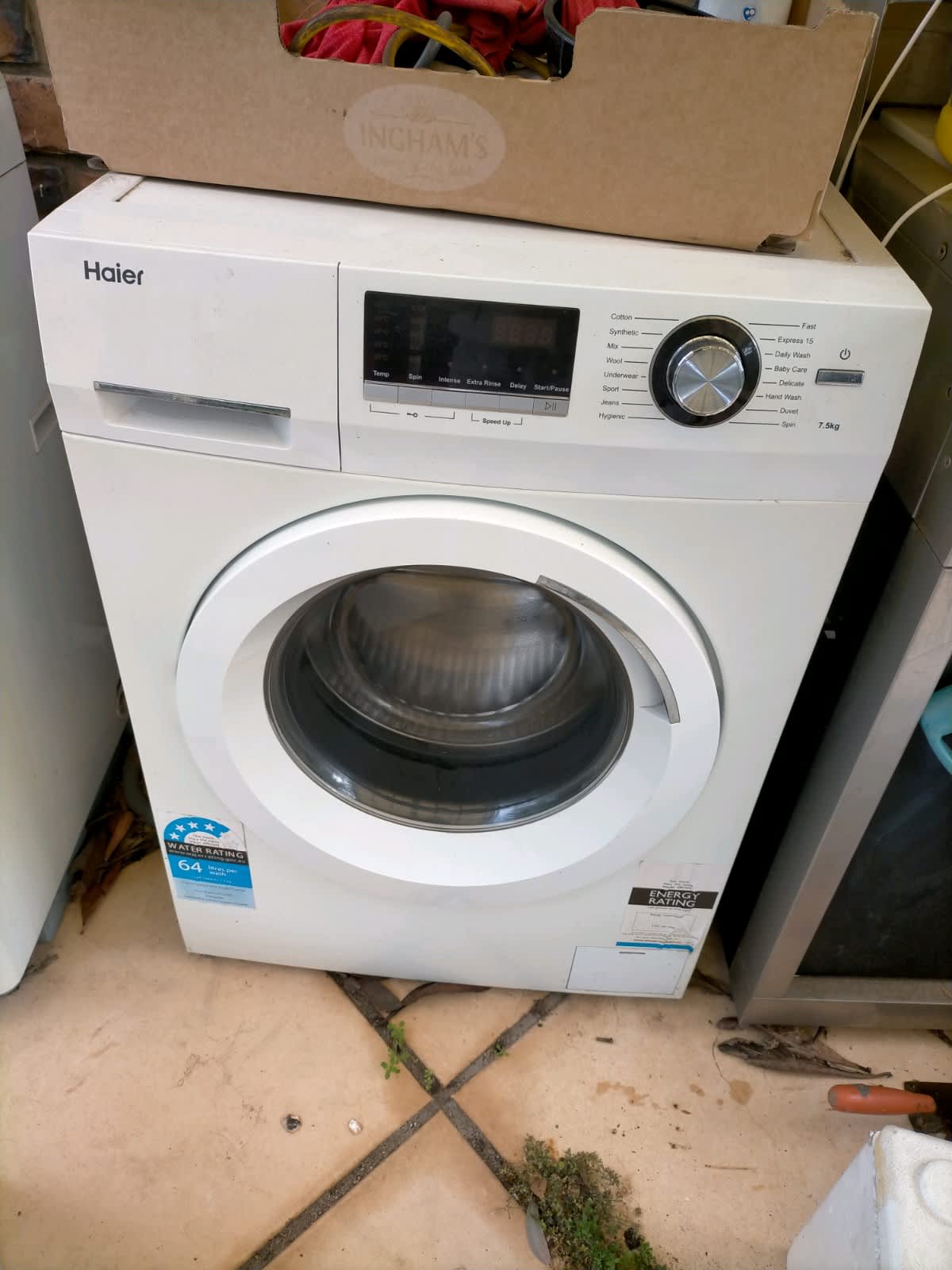 haier hwf85bw1 8.5 kg front load washing machine