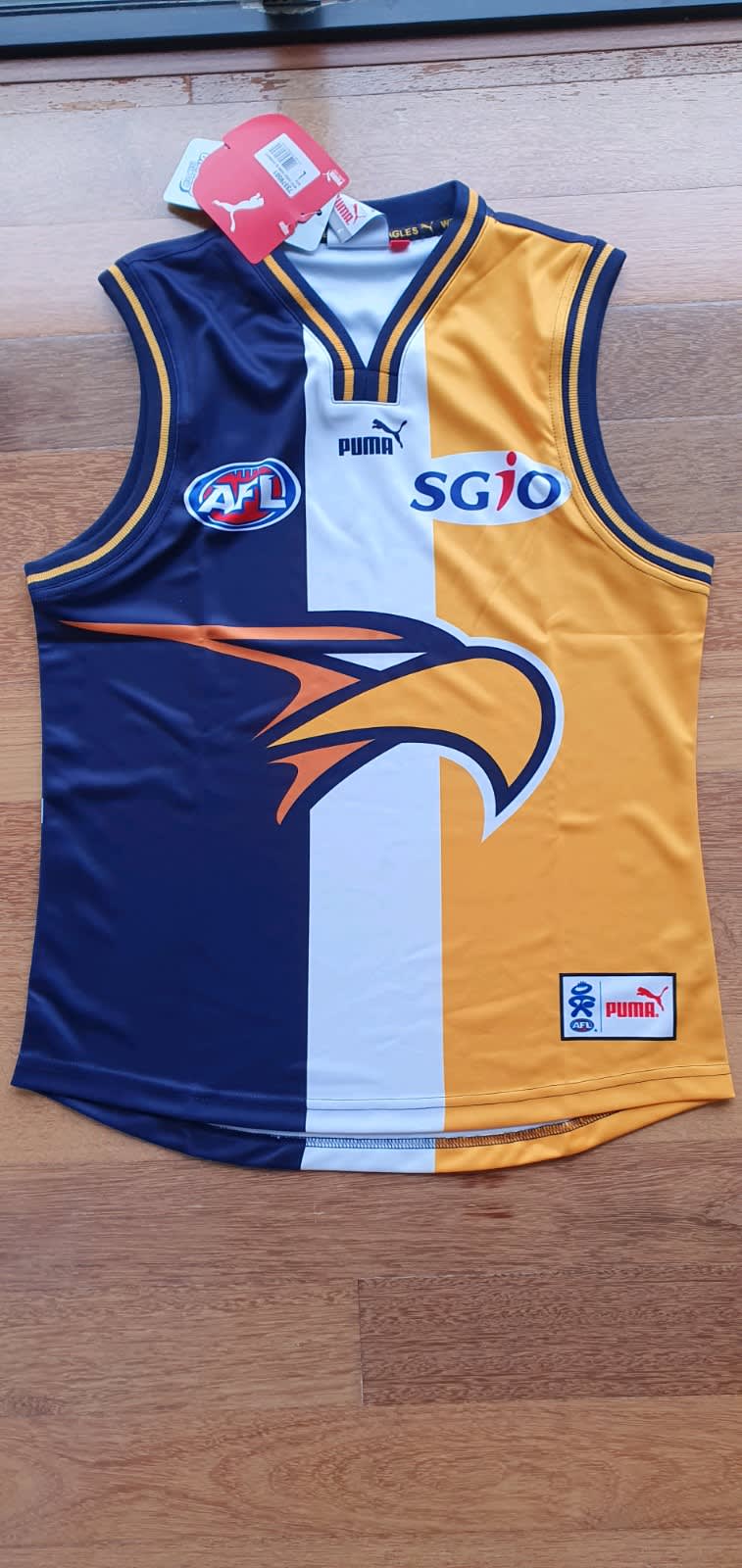 Vintage AFL West Coast Eagles Puma Jersey XXL 