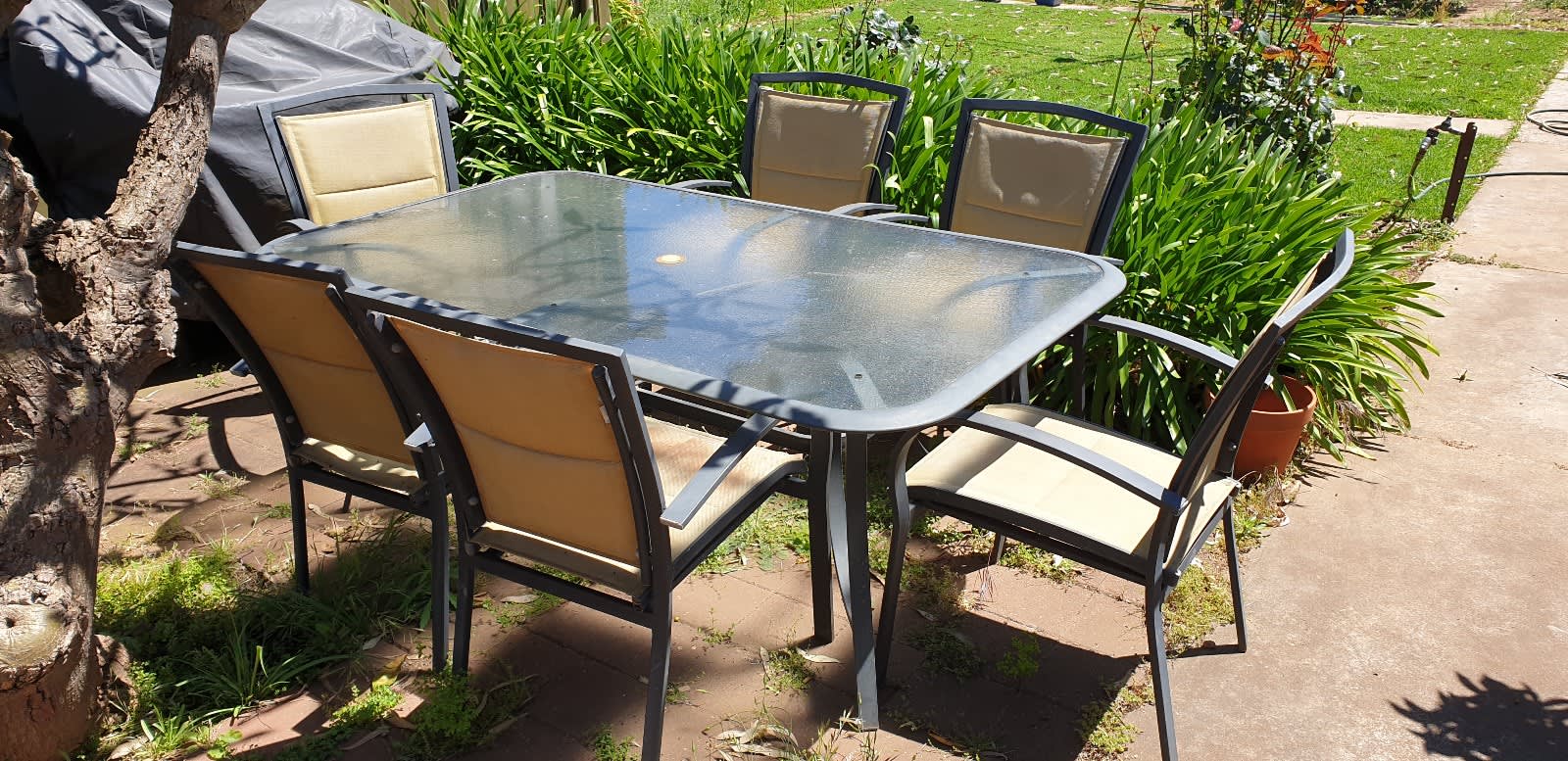 used garden table and chairs