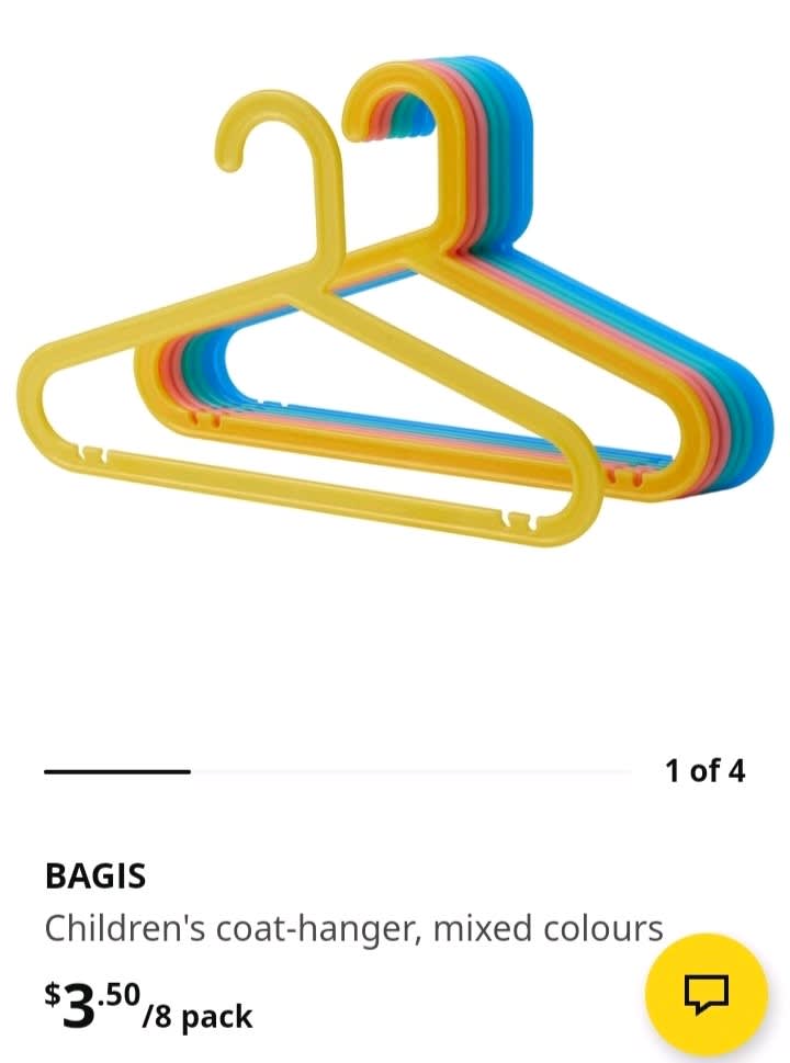 BAGIS Children's coat-hanger, mixed colors - IKEA