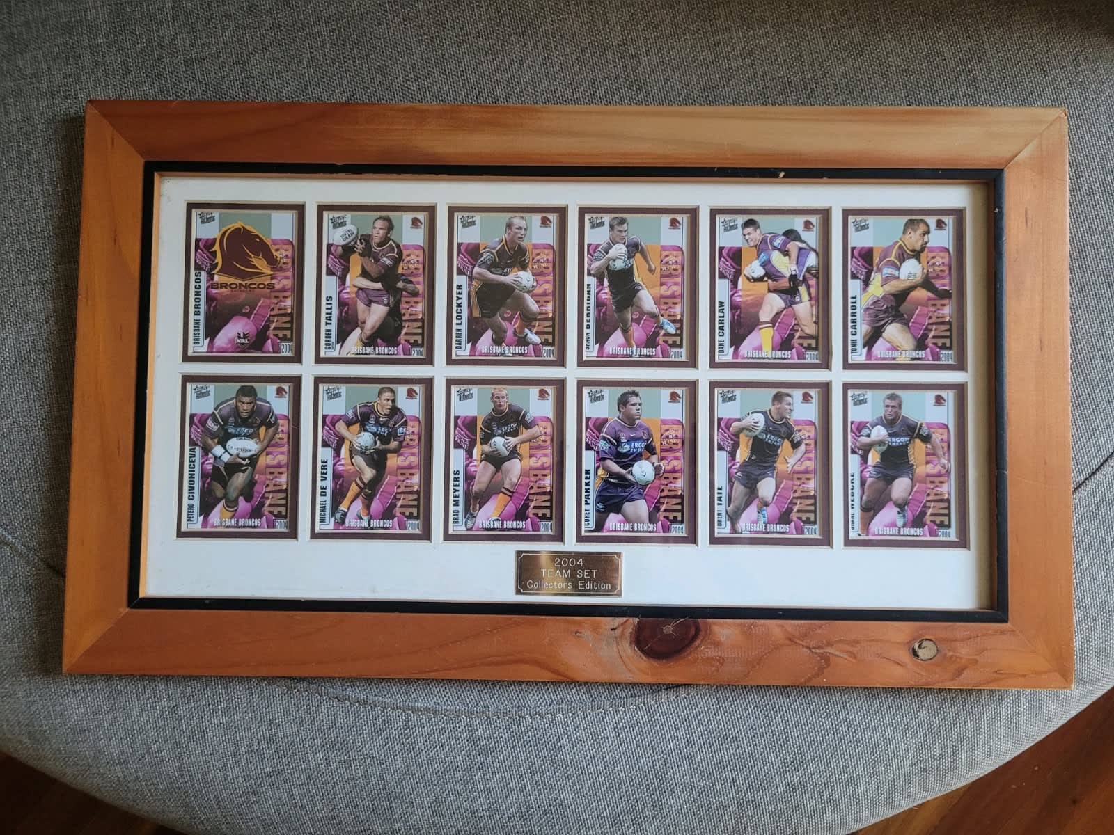 Brisbane Broncos 2000 Premiers Team Signed Tribute, Framed - Lockyer, –  Sports Online