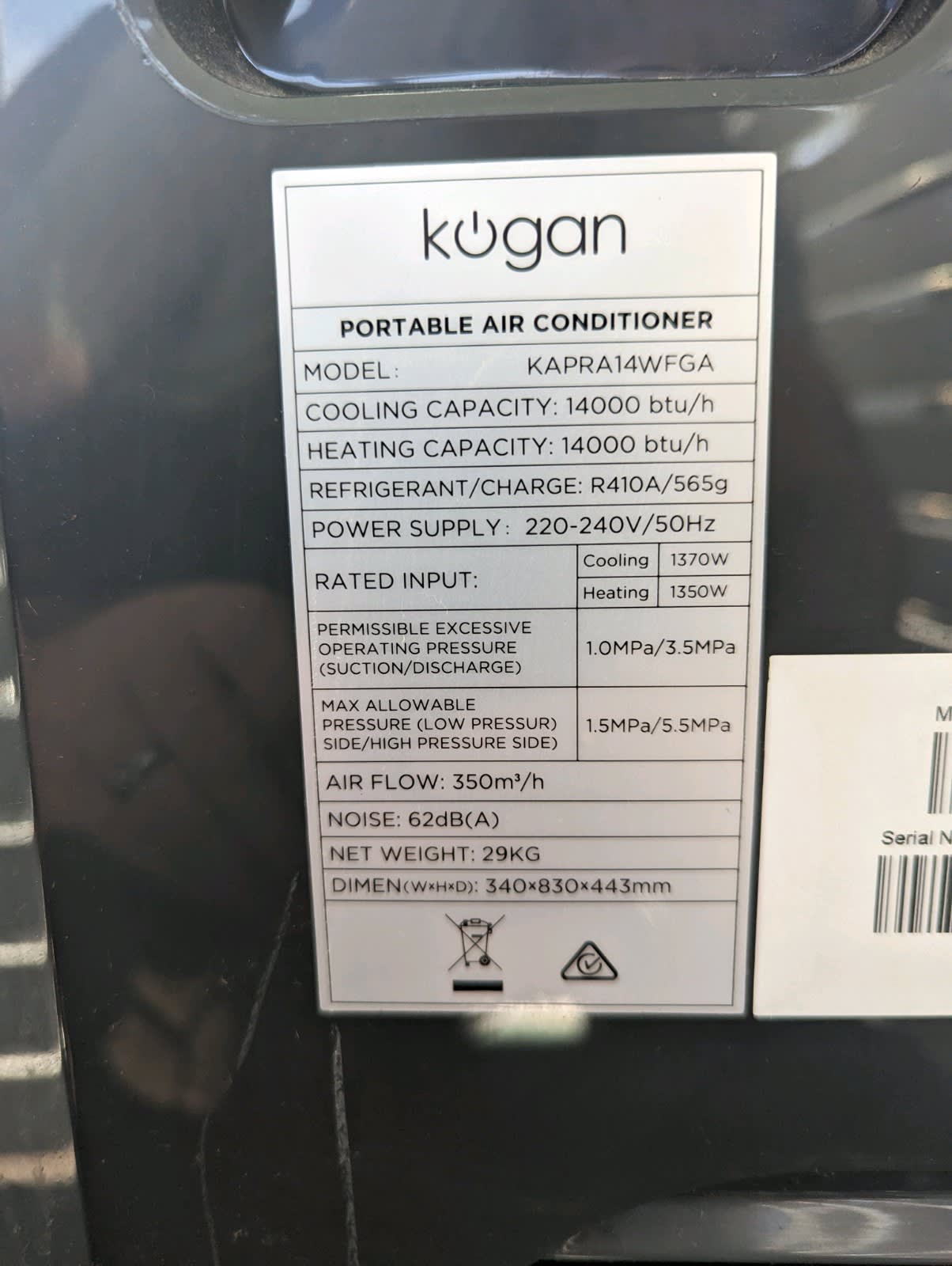 kogan kapra14wfga price