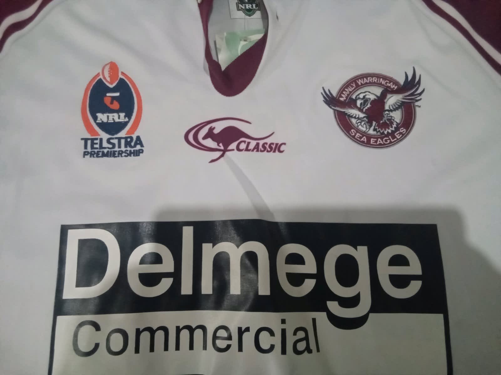 Manly Warringah Sea Eagles 1996 NRL Vintage Retro Heritage Rugby League  Jersey Guernsey